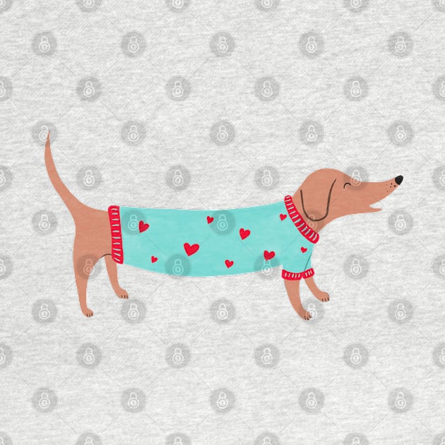 Sausage Dog Love by Davilyn Lynch Illustration